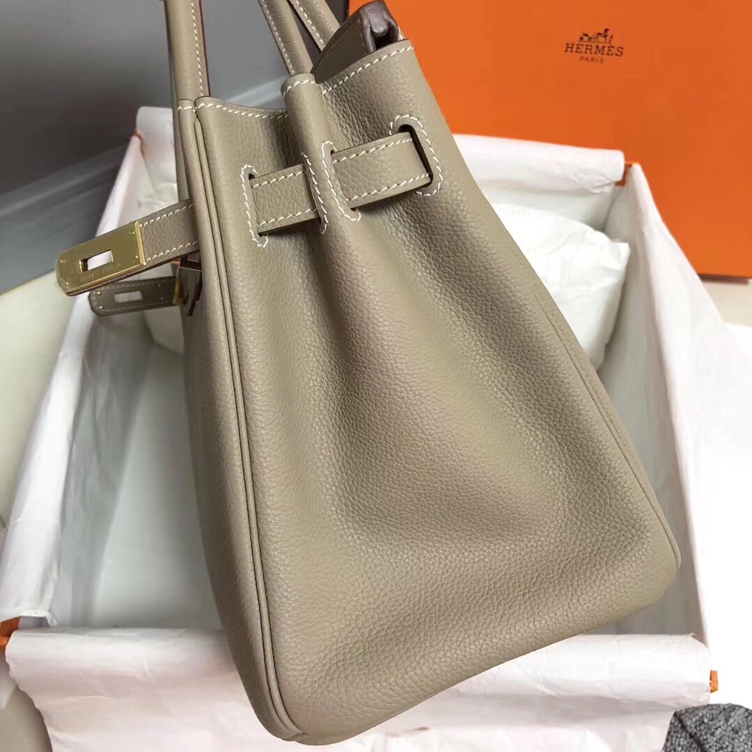 Hermes Birkin 35CM Togo Leather Handbag Origan Grey